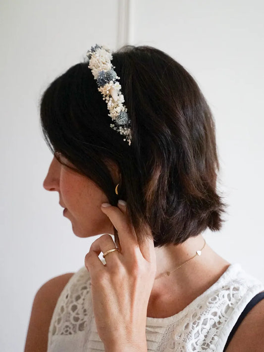 Bastelset Haarreif Soey: Basteldraht, Haarreif, Spezialtape und 9 Trockenblumen für kreativen Haarschmuck