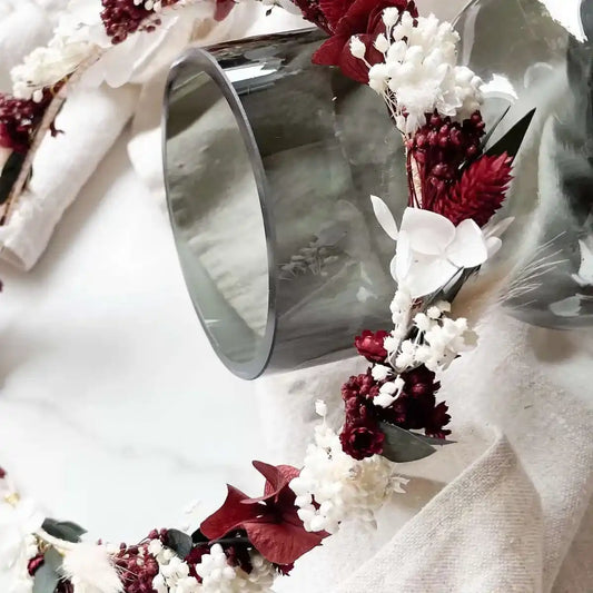 Bastelset Alexa: Übertopf, Steckschaum und 11 Trockenblumen für individuelles Gesteck