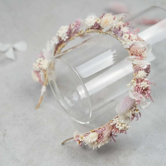 DIY-Set Trockenblumen Haarreif Mia – Handgemachtes DIY-Trockenblumen-Set für kreative Dekoration.