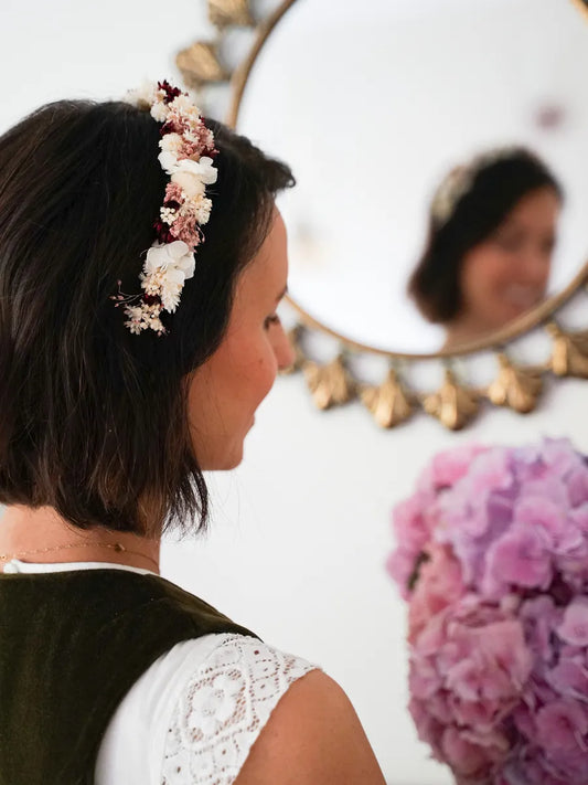 Bastelset Anna: 8 verschiedene Trockenblumen in Pastellfarben für kreativen Haarreif