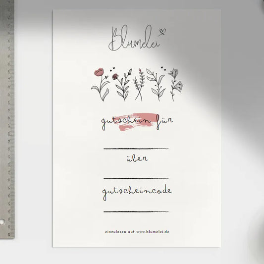 Gutschein mit Download – Handgemachtes DIY-Trockenblumen-Set für kreative Dekoration.