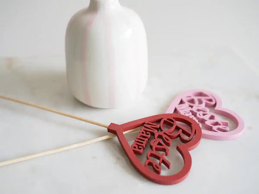 Holzherz "Beste Mama" mit Holzstab