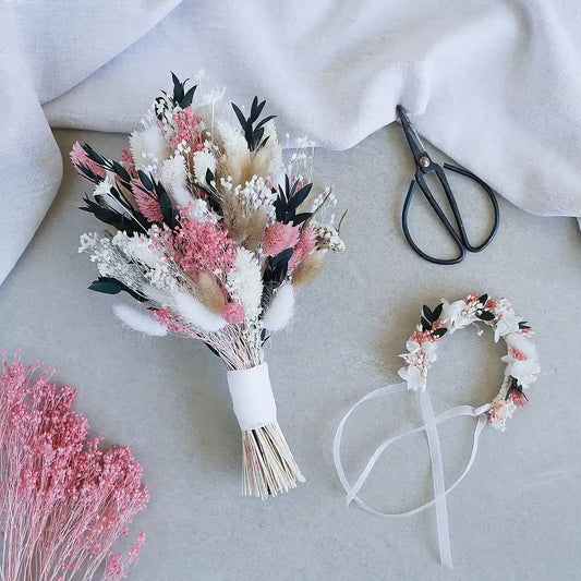Brautstrauß Lorelei rosa - als DIY-Set oder fertig gebunden