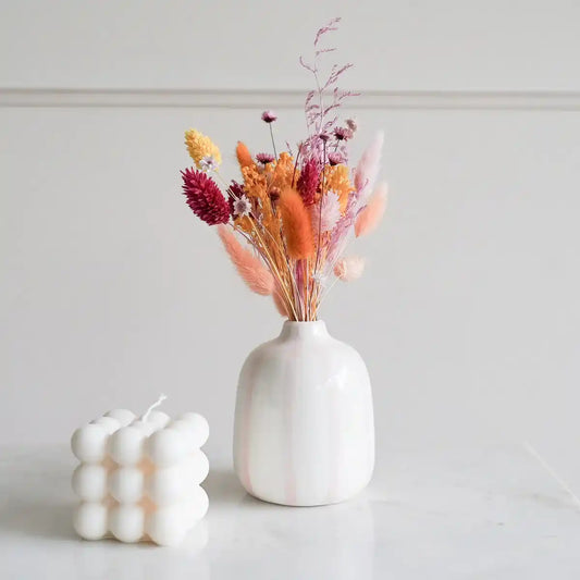 DIY-Set Trockenblumen-Sträußlein Lulu mit Vase
