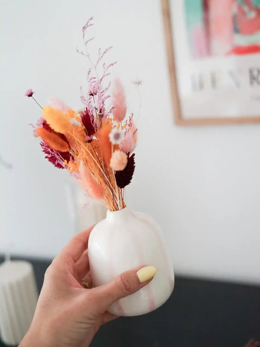 DIY-Set Trockenblumen-Sträußlein Lulu mit Vase