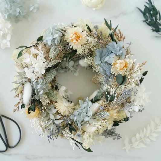 DIY-Set Trockenblumen Tischkranz Lori