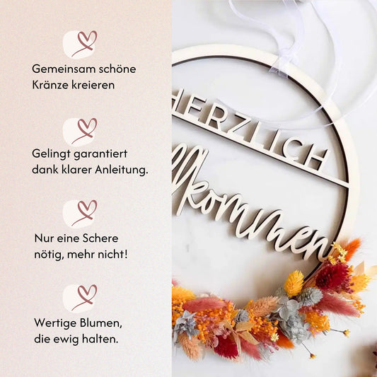 DIY-Set Trockenblumen Türkranz Flores von Blumelei – weitere Produktansicht