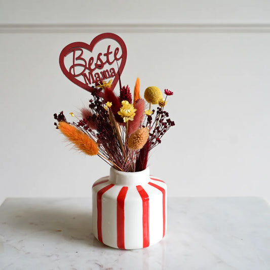 DIY-Set Trockenblumenstrauß Carlotta mit Vase