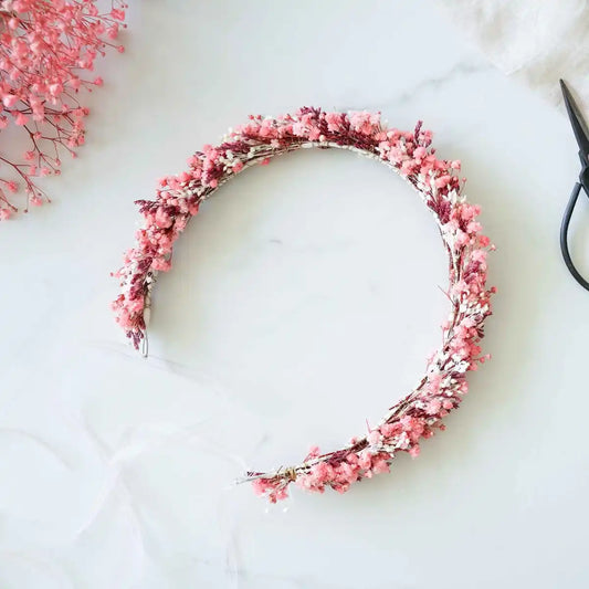 DIY-Set Trockenblumen Haarkranz Tessa