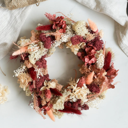 DIY-Set Trockenblumen Tischkranz Paulina