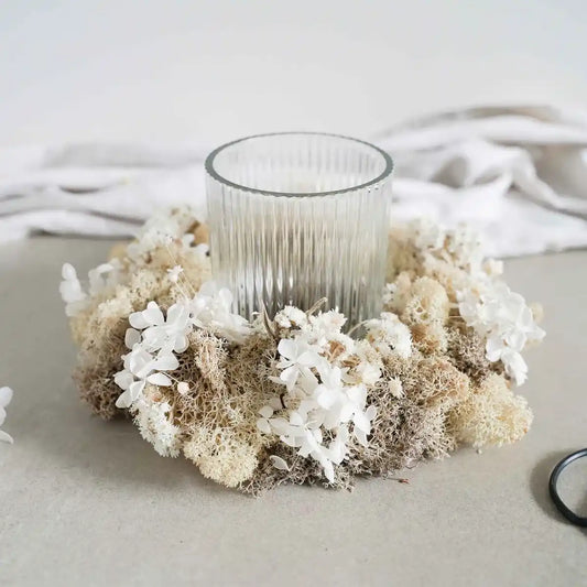 Windlichtglas für Tischkränze