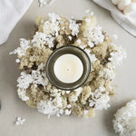 Eleganter Trockenblumenkranz Helene in Beige und Creme – DIY-Bastelset mit Strohrömer und Draht