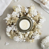 Eleganter Trockenblumenkranz Helene in Beige und Creme – DIY-Bastelset mit Strohrömer und Draht