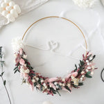 Bastelset Trockenblumenkranz Marlies in Rosa und Grün