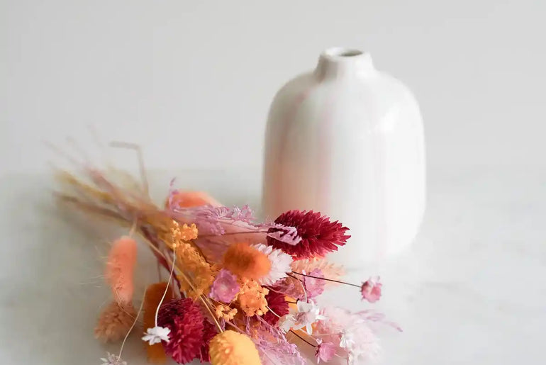 DIY-Set Trockenblumen-Sträußlein Lulu mit Vase