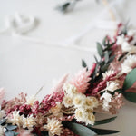 DIY-Trockenblumenkranz Marlies in Rosa und Grün