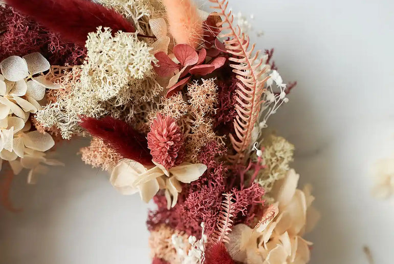 Trockenblumen Tischkranz Paulina: DIY-Kit mit Anleitung und Video für stilvolle Dekoration