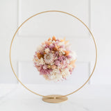 DIY-Trockenblumenwolke Alina: Metallreif mit Fuß, Steckschaum und 14 Trockenblumenarten für luftiges Blumengesteck