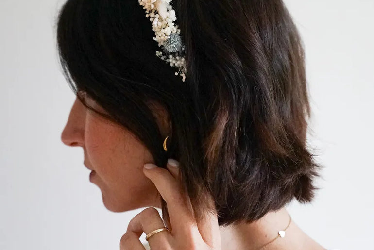 Bastelset Haarreif Soey: Basteldraht, Haarreif, Spezialtape und 9 Trockenblumen für kreativen Haarschmuck