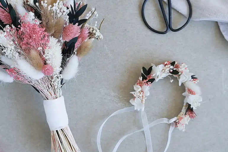 Brautstrauß Lorelei rosa - als DIY-Set oder fertig gebunden