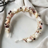 DIY-Trockenblumen Haarreif Anna: Set mit Basteldraht, Haarreif, 8 Trockenblumenarten und Spezialtape für individuellen Haarschmuck