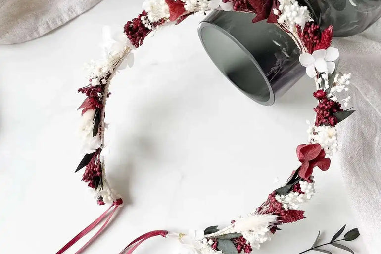DIY-Trockenblumengesteck Alexa: Übertopf mit 11 handverlesenen Trockenblumen für stilvolle Tischdekoration