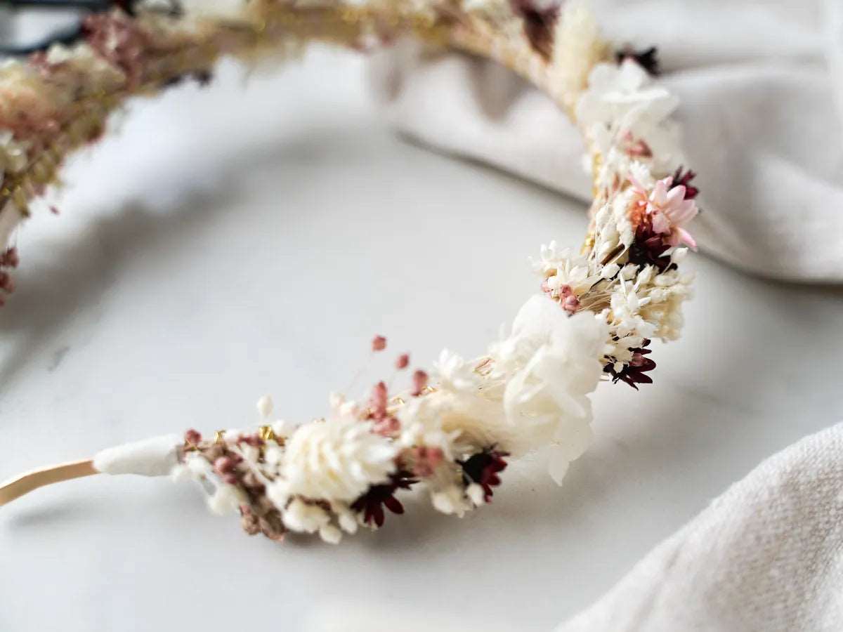 DIY Haarreif Anna: Basteldauer ca. 1,5 Stunden für eleganten Haarschmuck mit Trockenblumen
