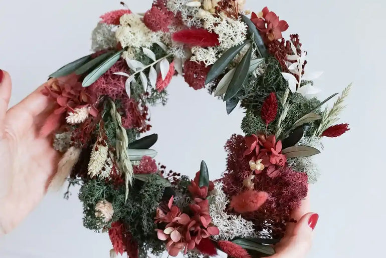 Trockenblumen Tischkranz Jette: DIY-Set mit Anleitung für stilvolle Herbstdekoration