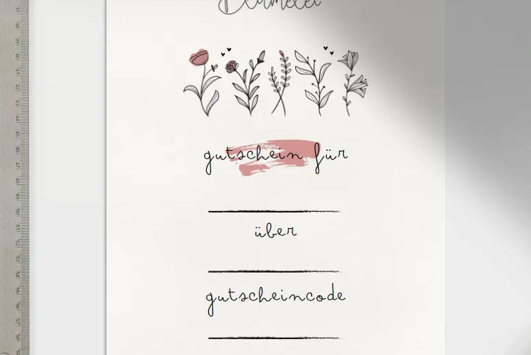 Gutschein mit Download – Handgemachtes DIY-Trockenblumen-Set für kreative Dekoration.