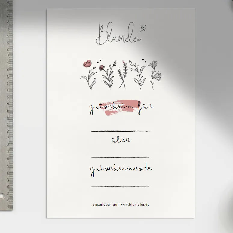 Gutschein mit Download – Handgemachtes DIY-Trockenblumen-Set für kreative Dekoration.