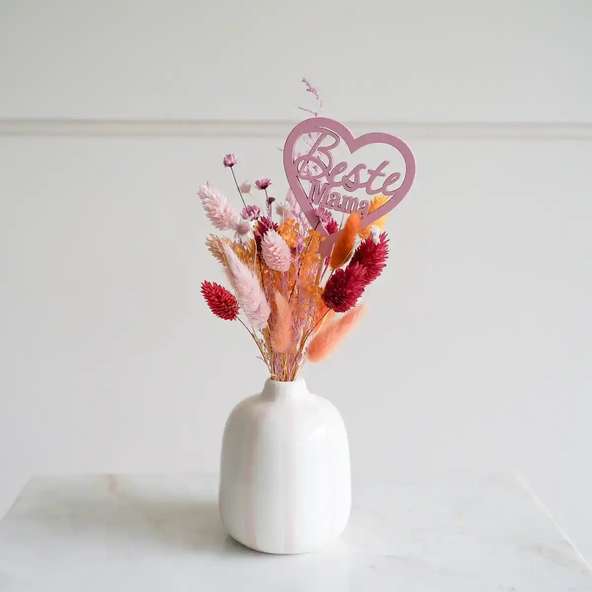 DIY-Set Trockenblumen-Sträußlein Lulu mit Vase