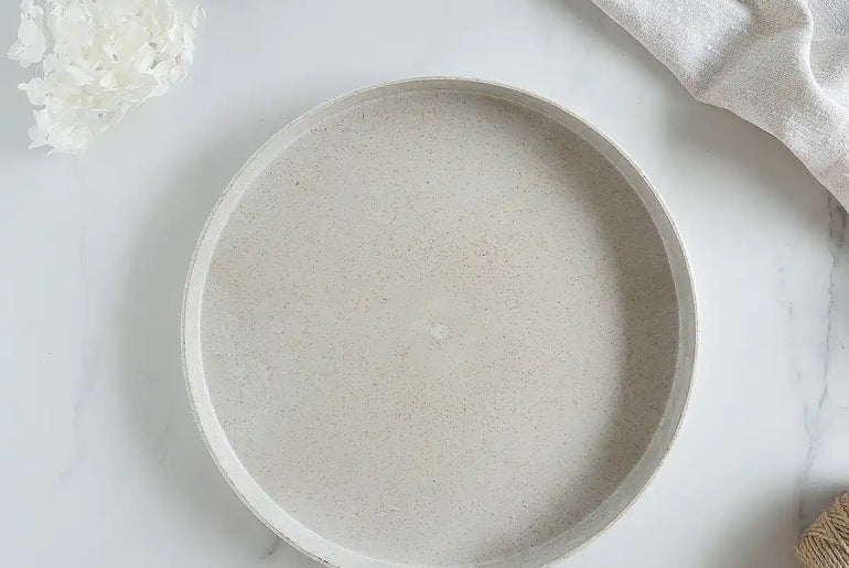 Tablett beige für Tischkranz mit 25cm