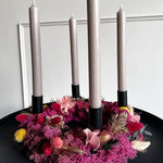 Bastelset Pink Christmas: Eleganter Adventskranz mit Trockenblumen in Rosa, Pink und Gold