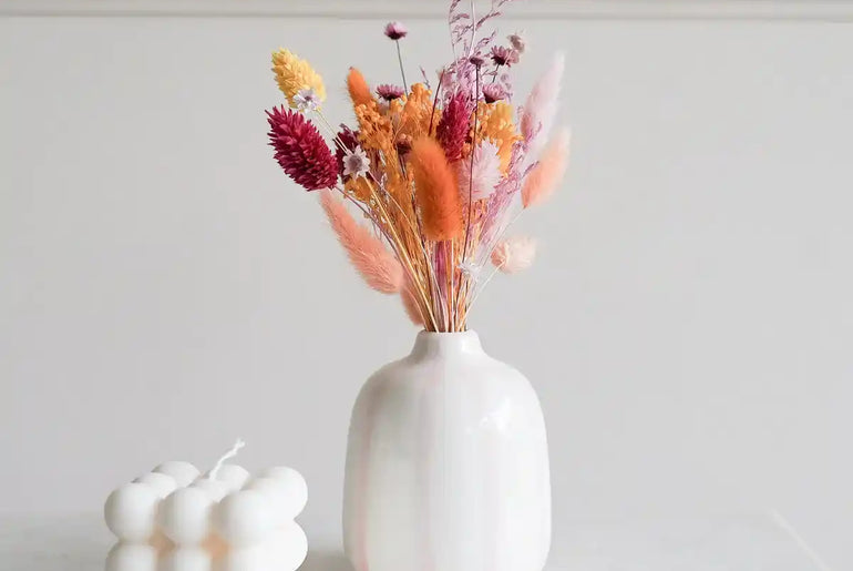 DIY-Set Trockenblumen-Sträußlein Lulu mit Vase