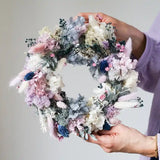 Trockenblumen Tischkranz Sarah: DIY-Kit mit Anleitung und Video für romantische Tischdekoration