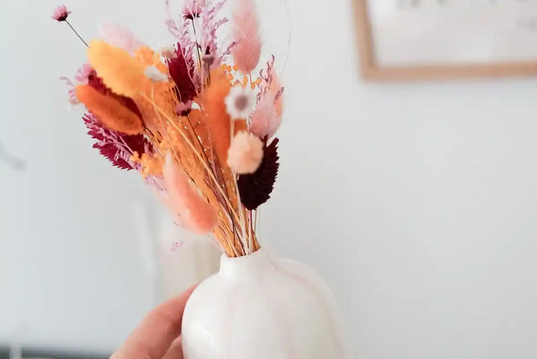 DIY-Set Trockenblumen-Sträußlein Lulu mit Vase