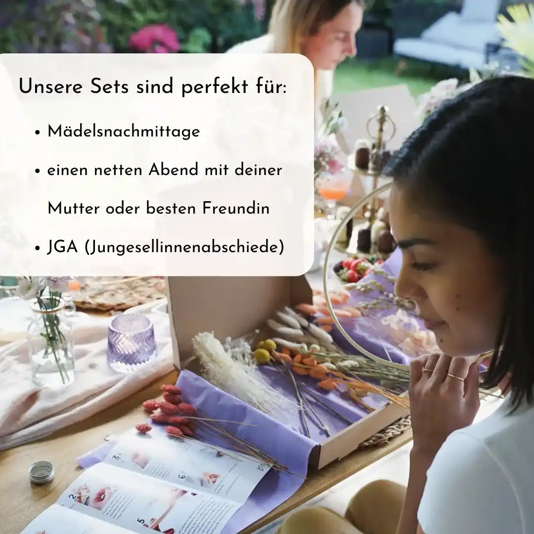 DIY-Set Trockenblumenkranz Rosalie gold