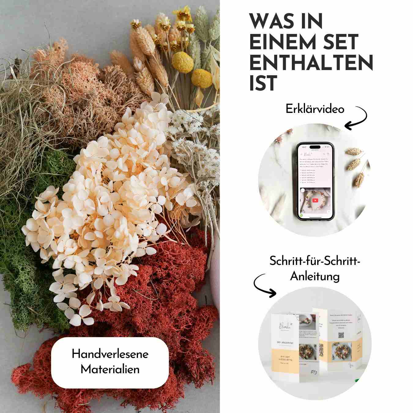 DIY-Set Tischkranz Lieselotte | 25 cm Durchmesser