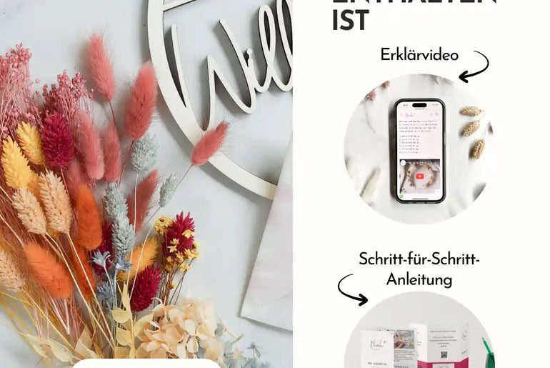 DIY Set Trockenblumen Türkranz Flores