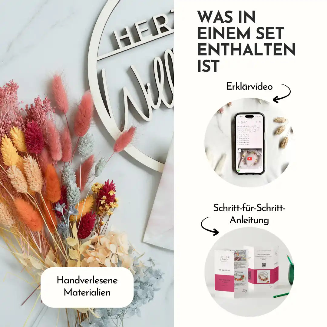 DIY Set Trockenblumen Türkranz Flores