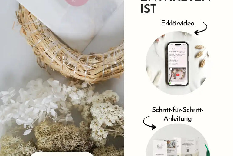 DIY-Set Trockenblumen Tischkranz Helene