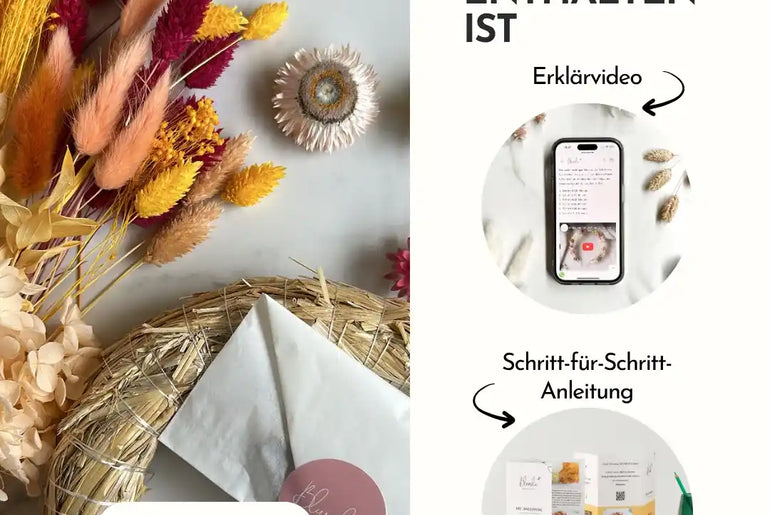 DIY-Set Trockenblumen Tischkranz Kiki