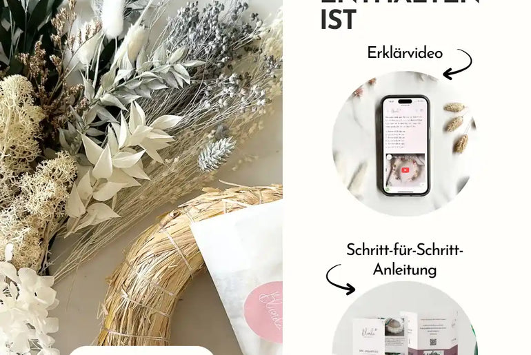 DIY-Set Trockenblumen Tischkranz Lina