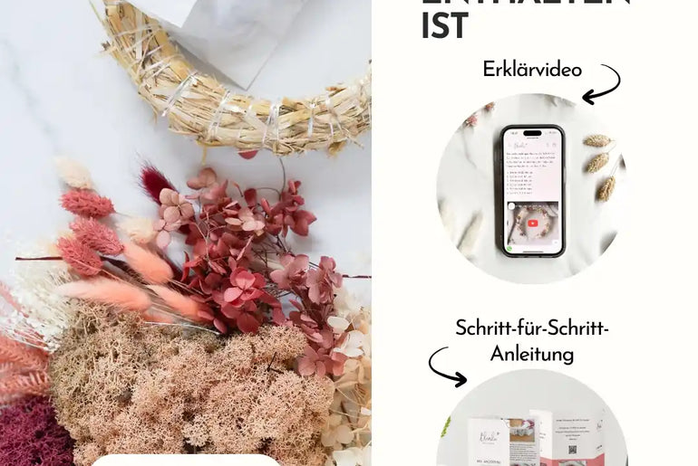 DIY-Set Trockenblumen Tischkranz Paulina