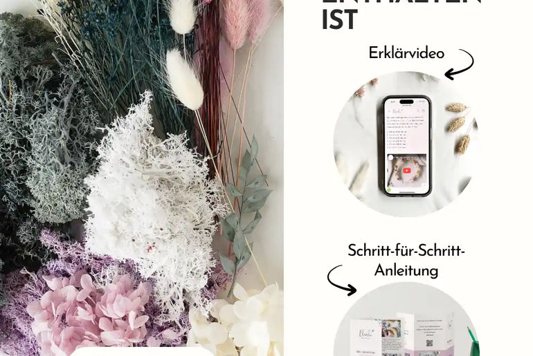 DIY-Set Trockenblumen Tischkranz Sarah