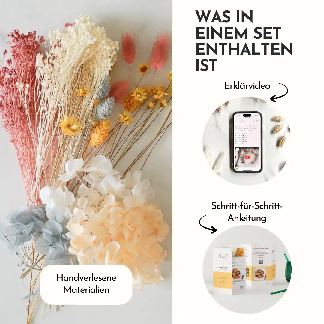 DIY-Set Trockenblumen Haarreif Susi