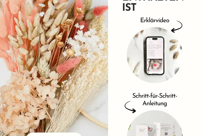 DIY-Set Trockenblumen Wandkranz Theresa