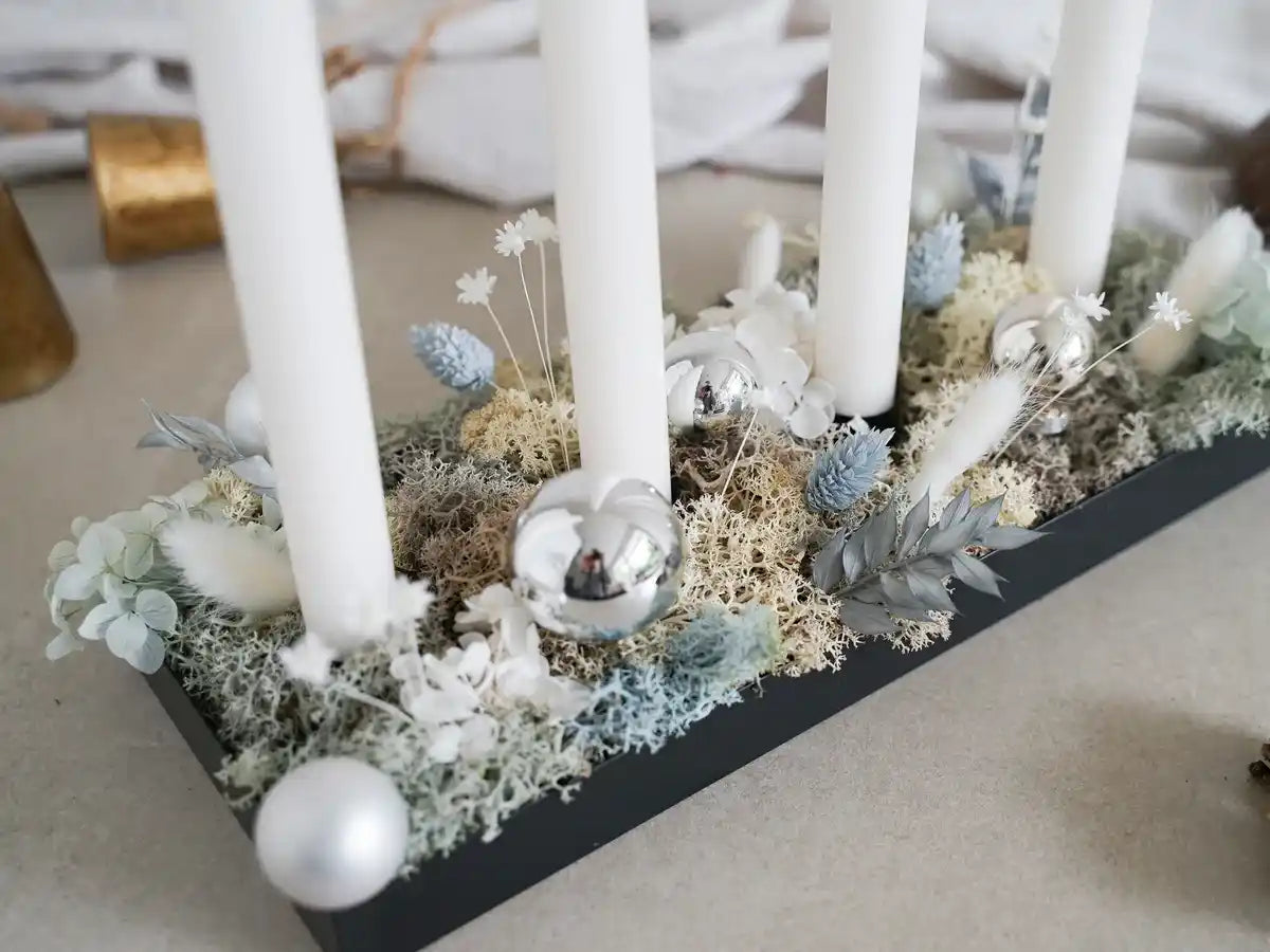 DIY-Set Adventstablett Liv silber