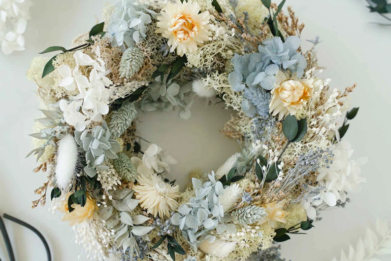DIY-Set Trockenblumen Tischkranz Lori