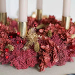 Trockenblumen-Adventskranz Amrei – Detailaufnahme